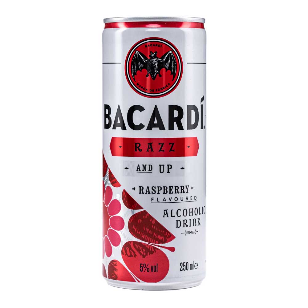 Bacardi Razz &amp; Up Raspberry Flavored Rum Cocktail Dose kaufen | Gustero