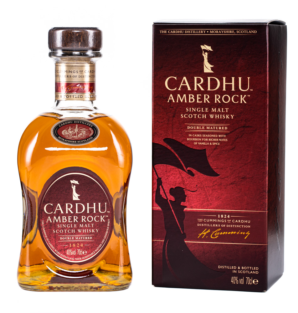 Cardhu Amber Rock Single Malt Scotch Whiskey 70cl with case. Buy online  now.